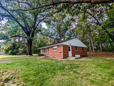 Brick ranch rental in Brighton, Michigan, seen from the front lawn