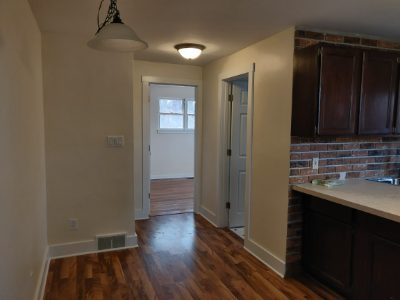 Kitchen doorway off the hallway