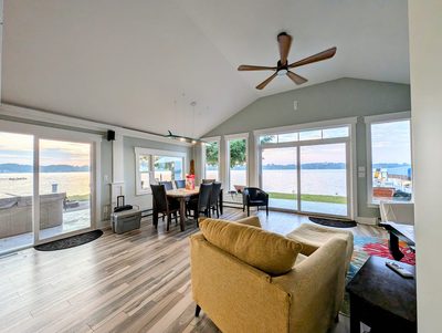 Whitmore Lake lakefront rental house with private beach, Michigan - view 8